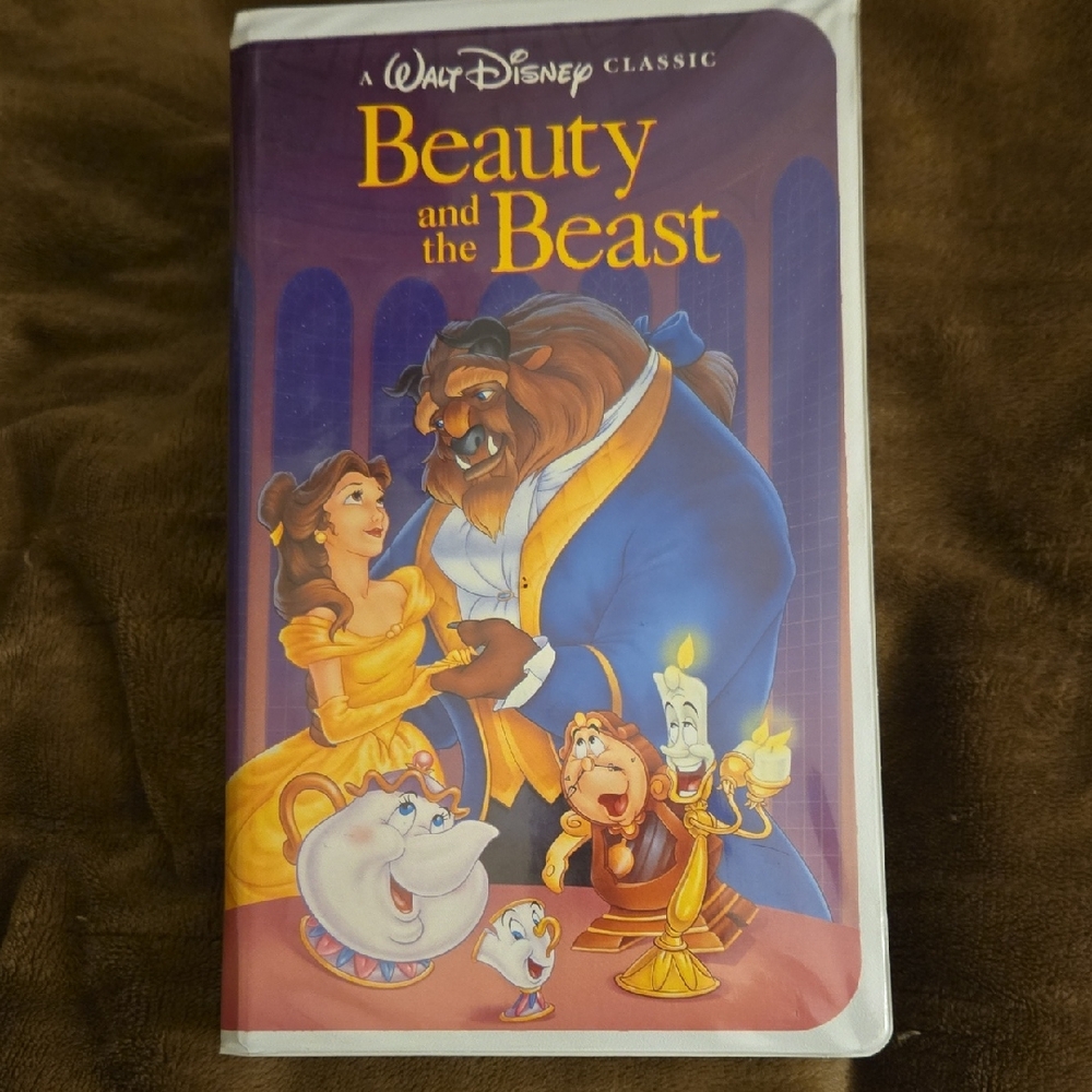 Disney Beauty and the Beast VHS - Purple and Yellow